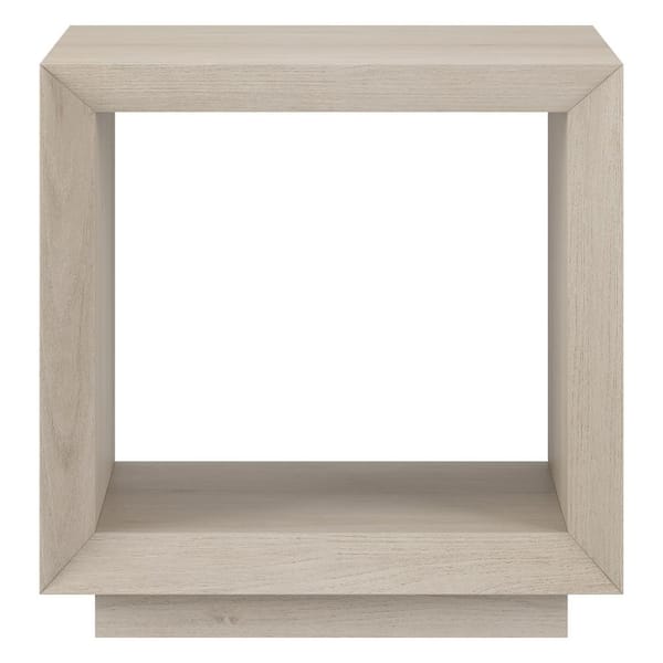 Meyer&Cross Tannen 22 in. Alder White Rectangular MDF Top End Table ...