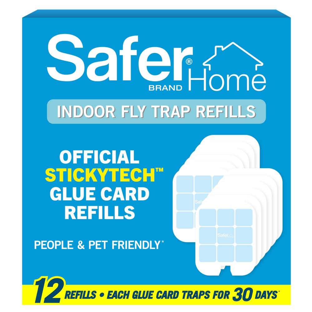 Safer Brand Home Indoor Fly Trap Refill Glue Cards - 12-Pack
