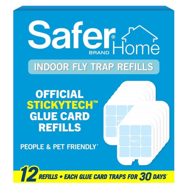 Home Indoor Fly Trap Refill Glue Cards - 12-Pack