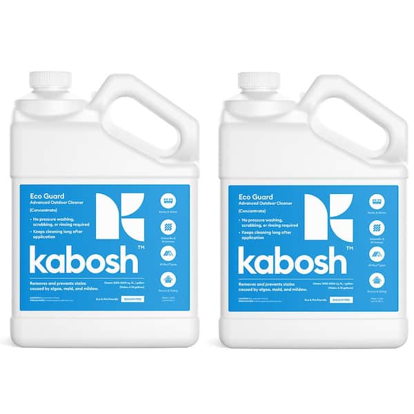 KABOSH Eco Guard 128 oz. Outdoor Multi-Surface Cleaner Conc. for Mold, Algae, and Mildew Stain Removal and Prevention (2 Pk)