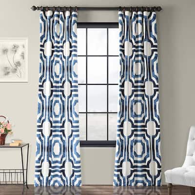Blue Curtains Window Treatments The Home Depot Blue Curtains Window Treatments, Blue And Cream Curtains