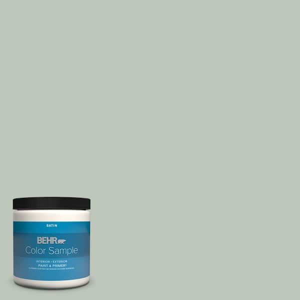 BEHR PREMIUM PLUS 8 oz. #N410-3 Riverdale Satin Enamel Interior/Exterior Paint & Primer Color Sample