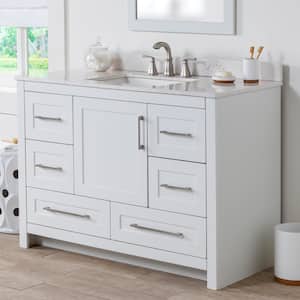Craye 48 in. W x 22 in. D x 34 in. H Bath Vanity Cabinet without Top in White