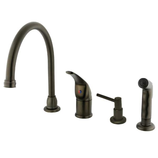 Kingston Brass Chatham Single-Handle Standard Kitchen Faucet in Oil Rubbed Bronze
