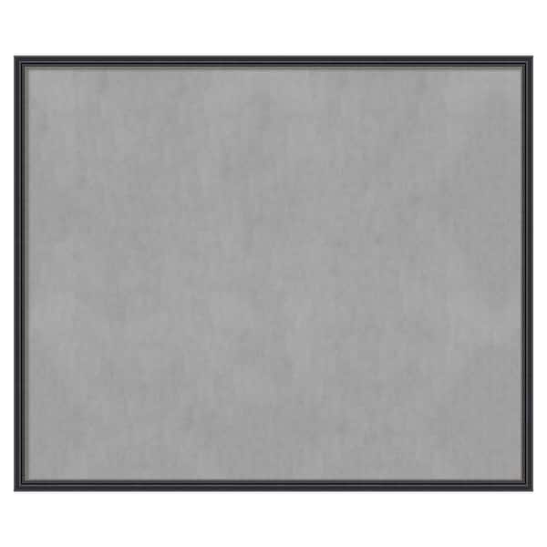 Amanti Art Stylish Black 50 in. x 42 in Framed Magnetic Board