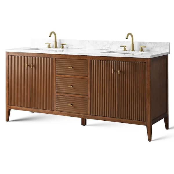 Vanity Art 72 in. W x 22 in D x 38 in. H Double Sink Bathroom