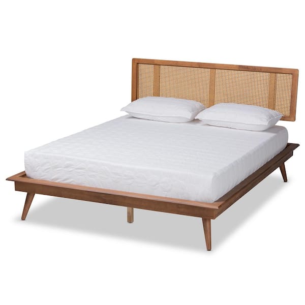 Baxton Studio Nura Walnut Brown Queen Platform Bed 190 9821 9803HD