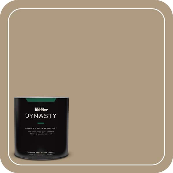 BEHR DYNASTY 1 qt. #MQ2-24 Golden Olive One-Coat Hide Semi-Gloss Enamel Interior Stain-Blocking Paint and Primer