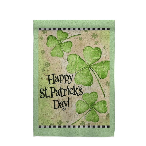 Luck of The Irish Garden Flag Patrick's Day Flag with Wa... St Double Sided 