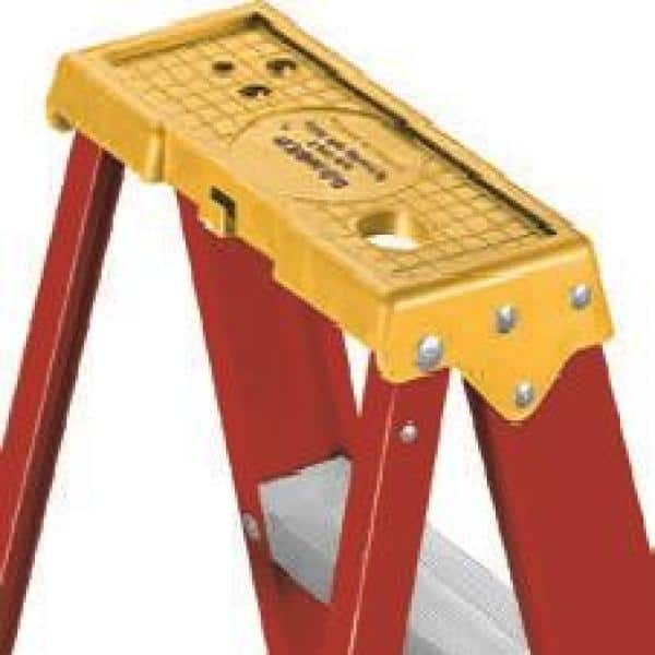 Louisville Ladder 8-Foot Fiberglass Step/Shelf Ladder, 300-Pound Capacity,  Orange, FXS1508 