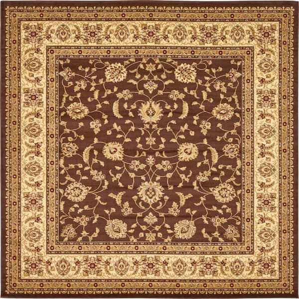 Unique Loom Voyage St. Louis Brown 10' 0 x 10' 0 Square Rug