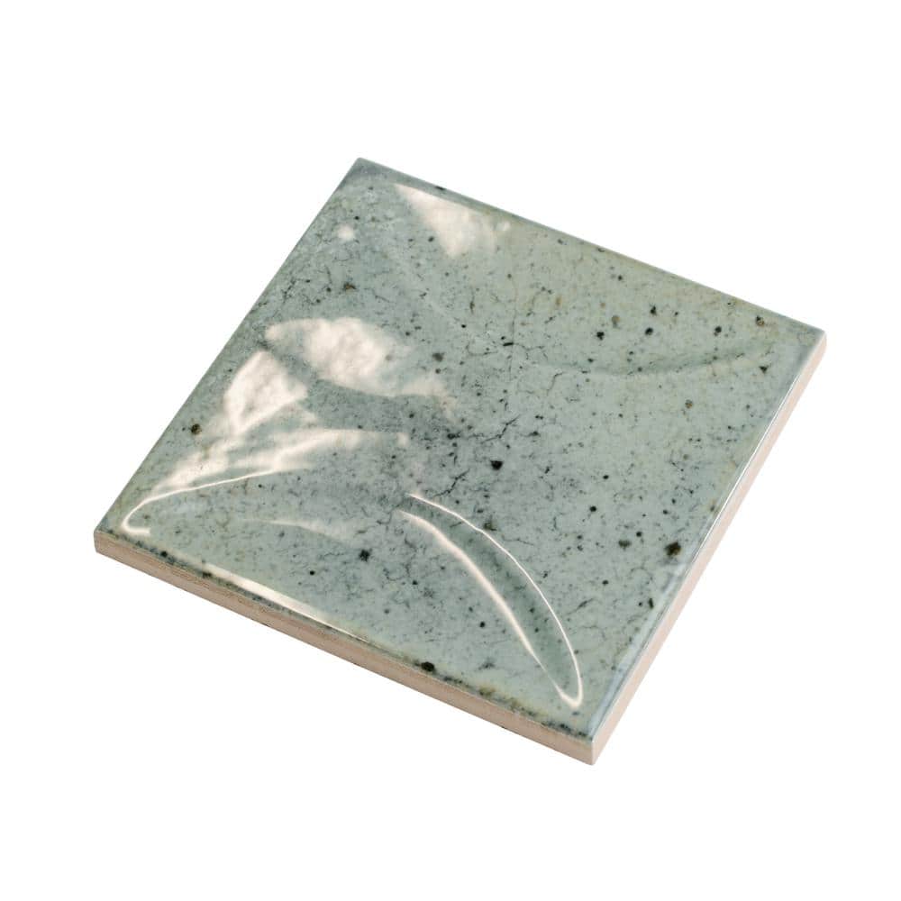 Antiek 3.94 in. x 3.94 in. Glossy Ceramic Square Deco Wall Tile (6.68 sq. ft./case) (60-pack)