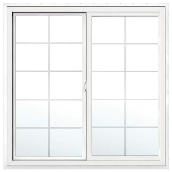 JELD-WEN V-2500 Series 59.5 in. W x 59.5 in. H Left-Handed White
