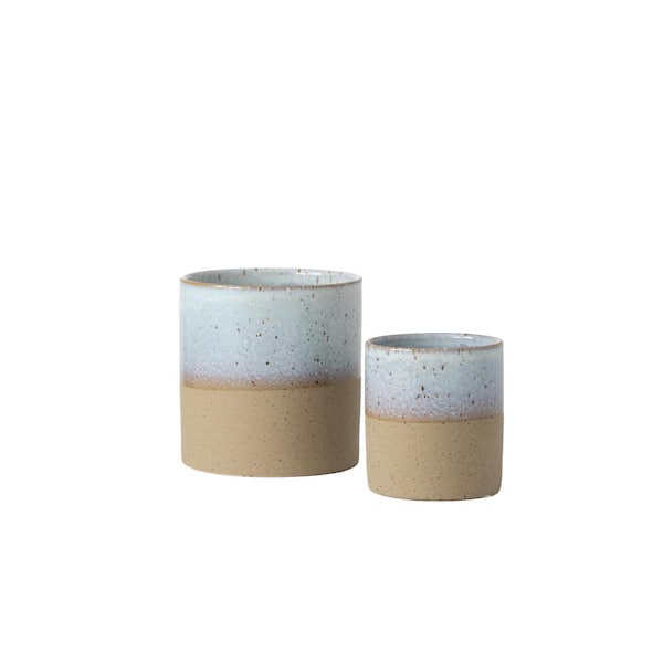 SULLIVANS 6.25" and 4.5" Multi-Color Ceramic Planter (Set of 2)