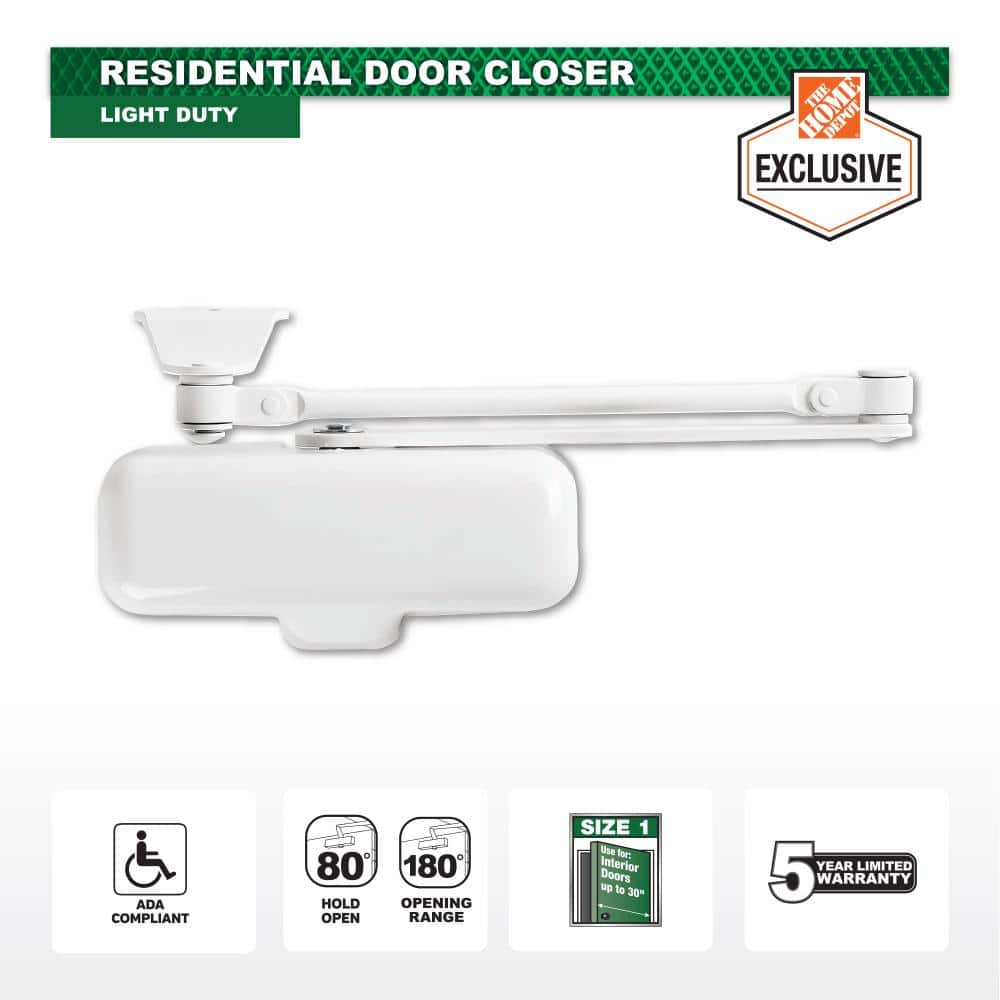 Light-Duty White Residential Door Closer price history on PriceWatchPro