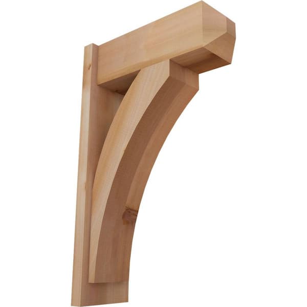 Ekena Millwork 8 in. x 32 in. x 20 in. Thorton Craftsman Smooth Western Red Cedar Outlooker