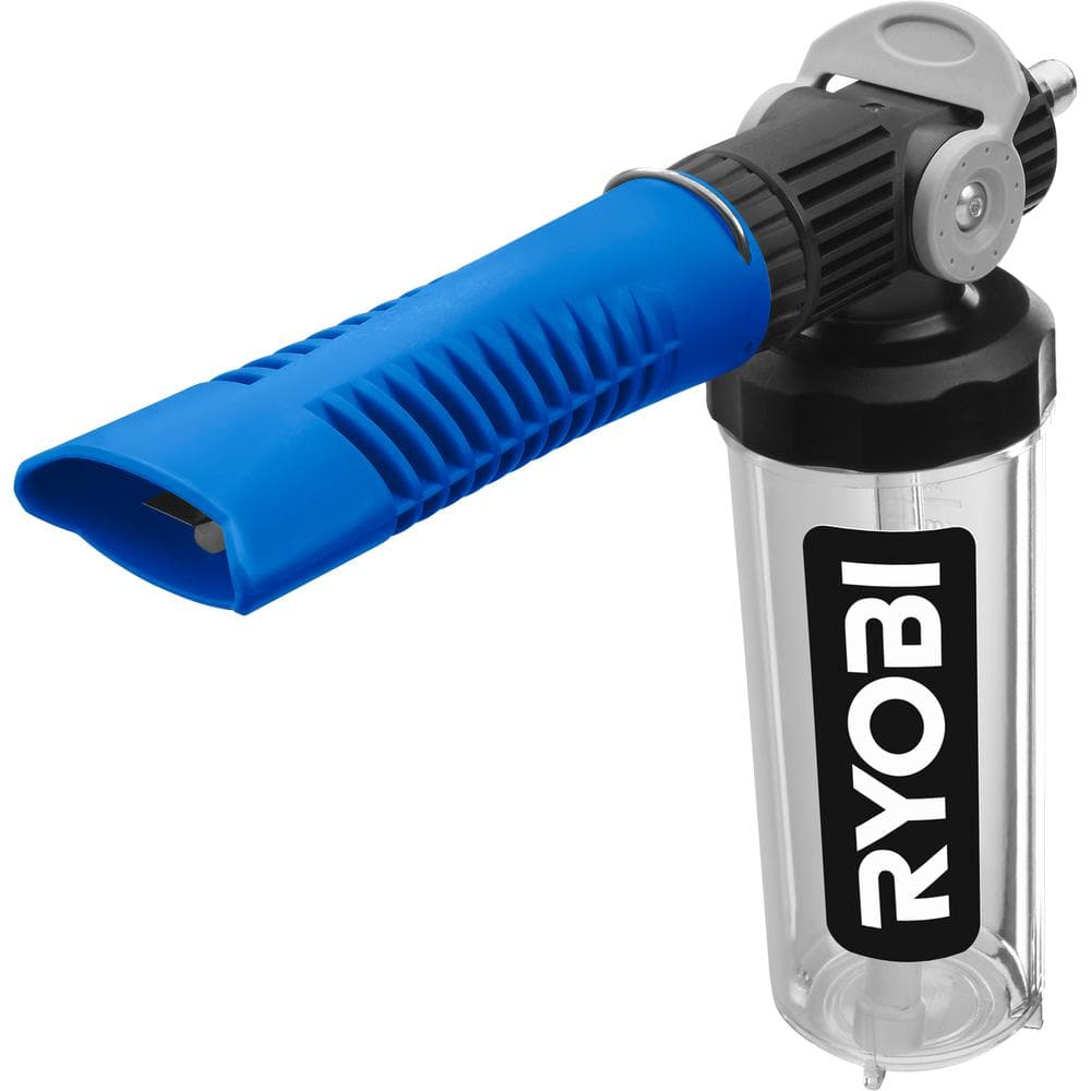 Blue and Clear Plastic Pressure Washer Foam Blaster