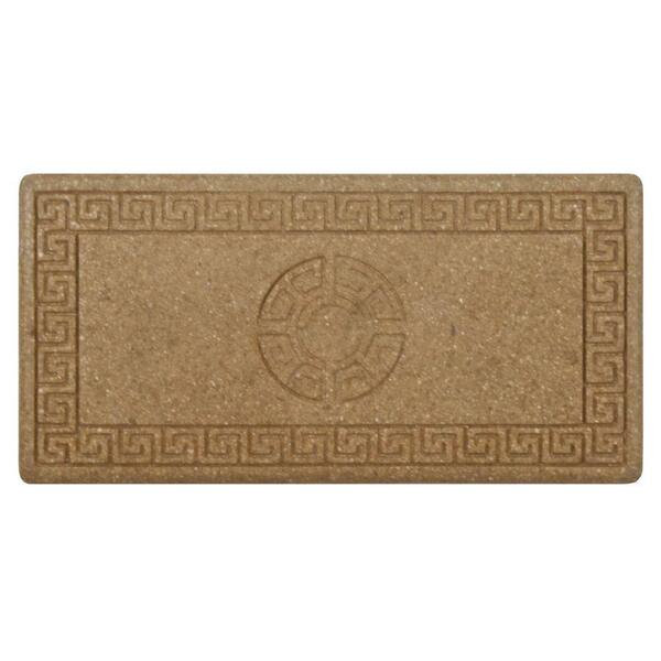 Merola Tile Contempo Greek Key Deco Noce Travertine 3 in. x 6 in. Wall Trim Tile