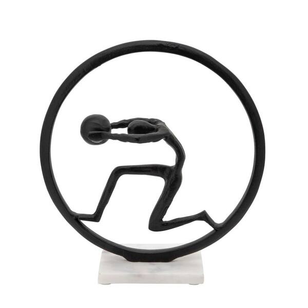 Liv & Skye 14 in. Man with Ball On Hand in Black