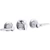 KOHLER Triton Shelf-Back 2-Handle Wall Mount Commercial Bathroom Faucet ...