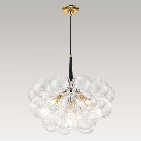 Bubble mini Gold Aurora シャンデリア Y'INSP AURA BUBBLE 6-Light Gold and Black Nordic Bubble Cluster