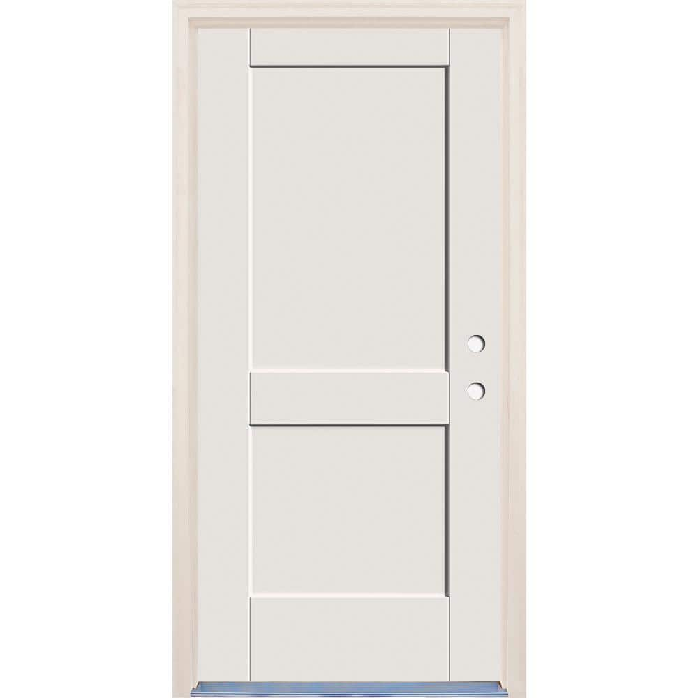 Builders Choice 32 in. x 80 in. 2-Panel Left-Hand Alpine Fiberglass ...