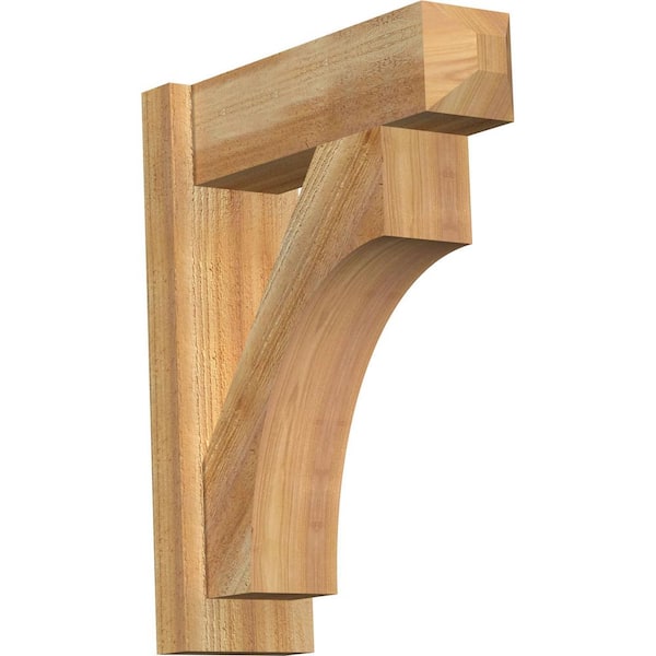 Ekena Millwork 6 in. x 22 in. x 18 in. Western Red Cedar Westlake Craftsman Rough Sawn Outlooker