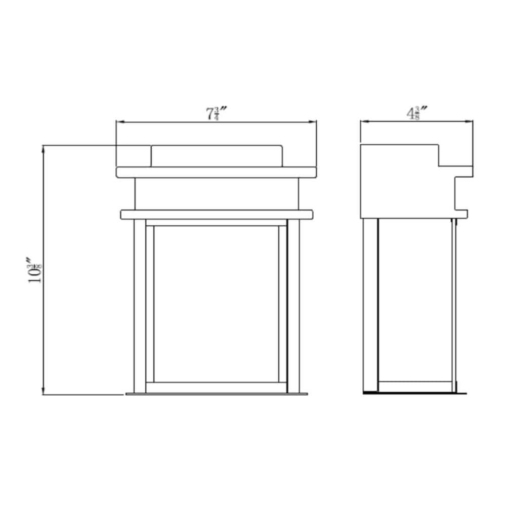 Oil Rubbed Bronze Modern Outdoor Wall Sconce Light