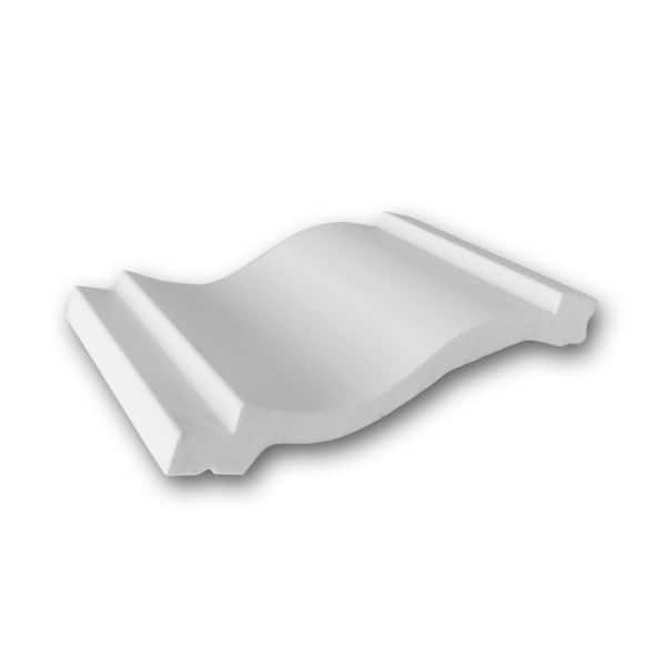 ORAC DECOR 5-3/8 in. D x 2-1/2 in. W x 4 in. L Primed White Plain Polyurethane Crown Moulding Sample