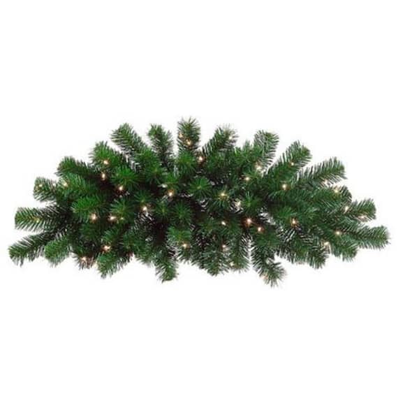 Northlight 28 ft. Pre-Lit Deluxe Windsor Pine Artificial Christmas Swag with Clear Lights