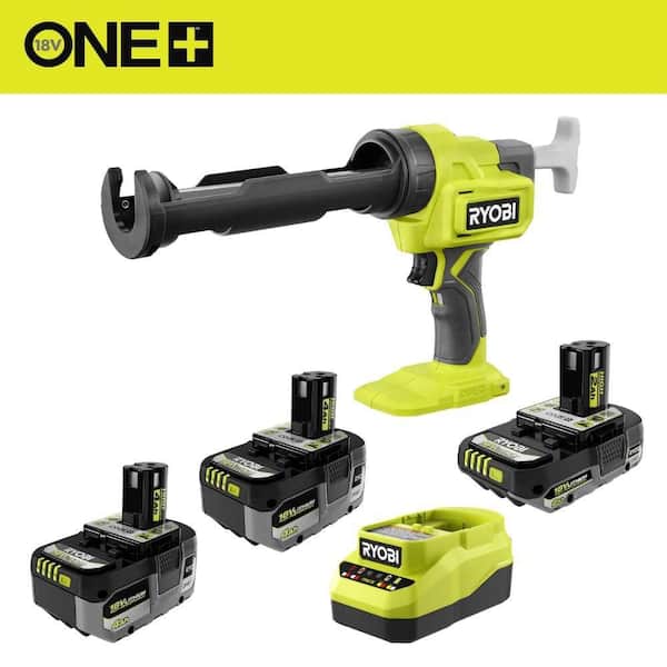 ONE+ 18V HIGH PERFORMANCE Kit w/ (2) 4.0 Ah Batteries, 2.0 Ah Battery, Charger, & FREE ONE+ 10 oz. Caulk & Adhesive Gun