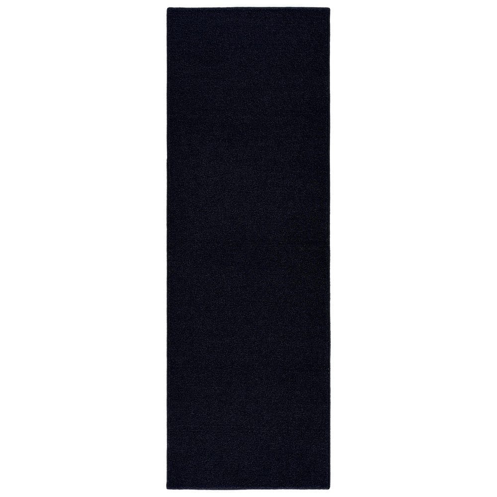 Palmer Plush 2 ft. x 6 ft. Navy Blue Washable Non Slip Solid Color Area Rug price history on PriceWatchPro