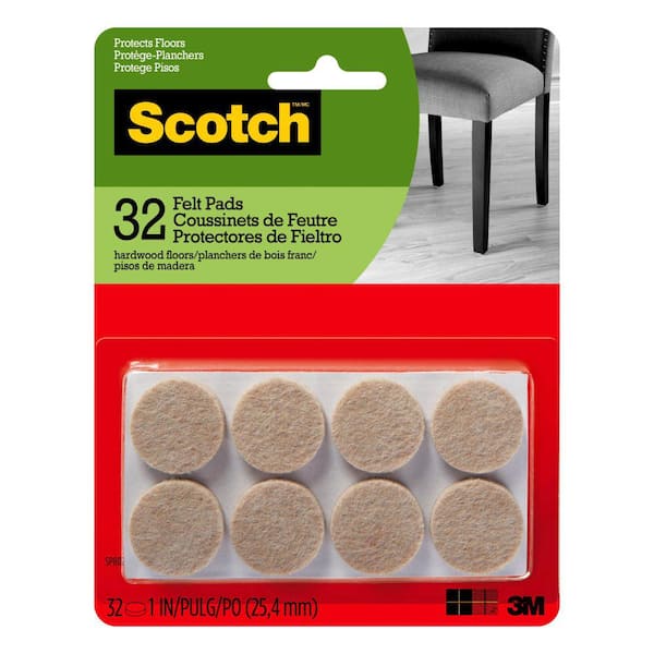 3m Scotch 1 In Beige Round Surface, Furniture Protector Pads For Floor