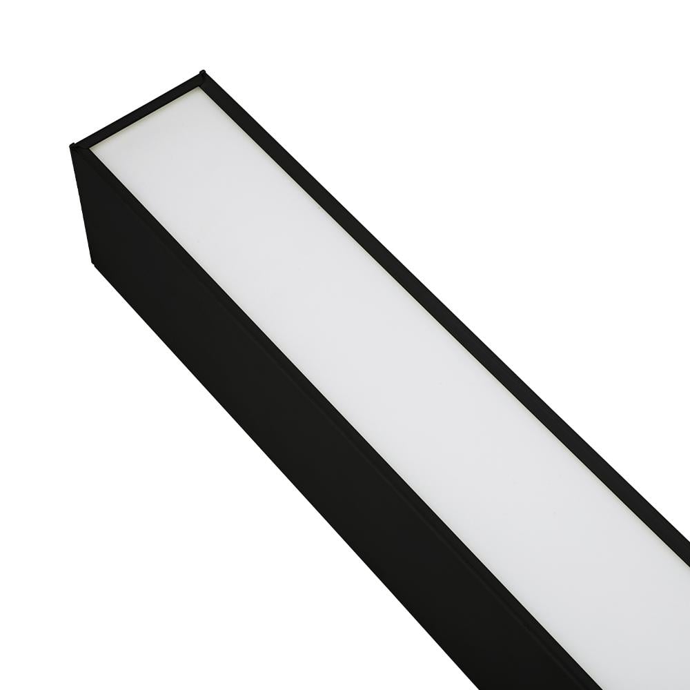 Black Aluminum 4ft LED Suspended Up and Down Light