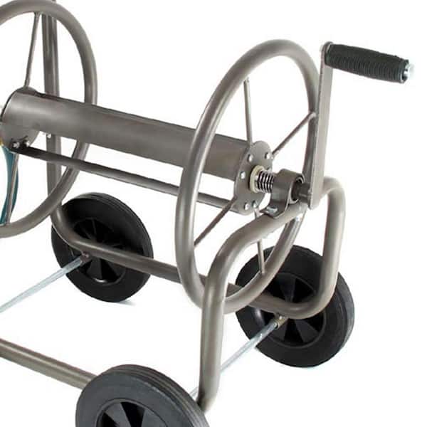 4-Wheel 200 ft. Steel Frame Water Hose Reel Cart LBG-895 - The
