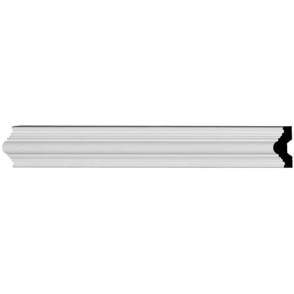 Ekena Millwork 1-5/8 in. x 3-1/2 in. x 94-1/2 in. Polyurethane Bedford Panel Moulding