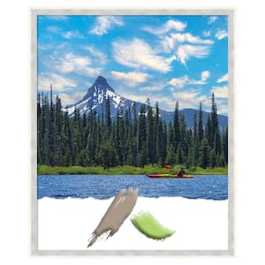 Paige White Silver Wood Picture Frame Opening Size 18x22 in.