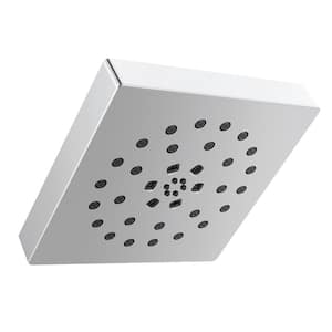 4-Spray Patterns 1.75 GPM 7.69 in. Wall Mount Fixed Shower Head with H2Okinetic in Lumicoat Chrome