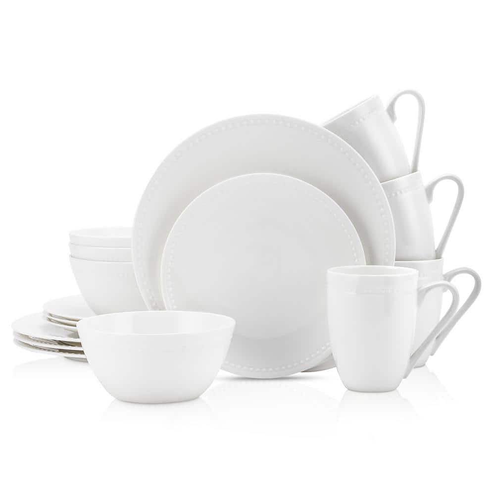 STONE LAIN Stone Lain Ava 32-Piece Dinnerware Set Bone China, Service ...