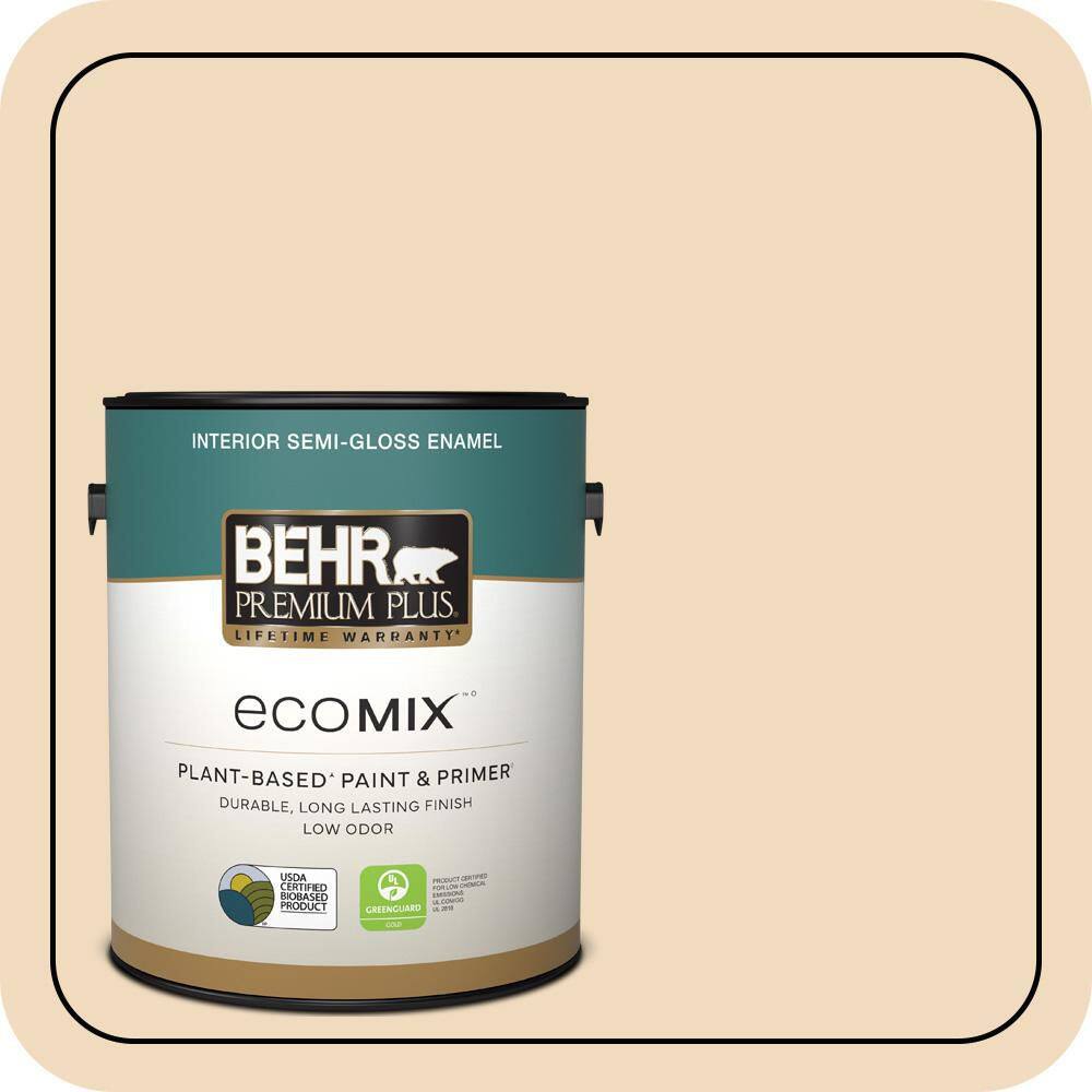 1 gal. #S270-1 Frosted Toffee Semi-Gloss Enamel EcoMix Plant-Based Interior Paint & Primer price history on PriceWatchPro