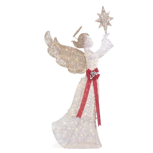 Home Accents Holiday Polar Wishes 72 in. Life Size Christmas Angel Yard ...