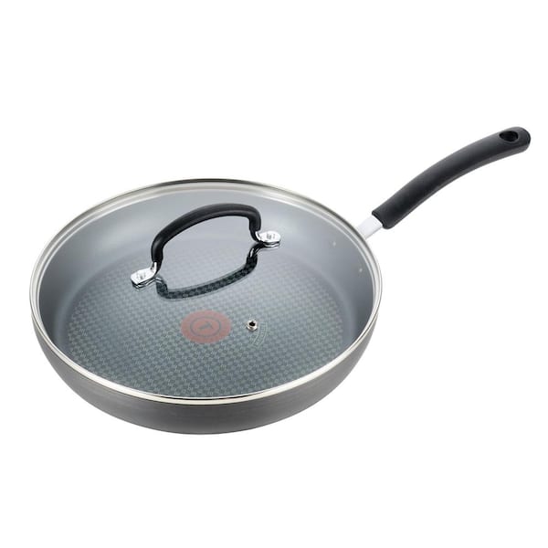 Adrinfly 12 in. Hard-Anodized Aluminum Longest Lasting Nonstick Frying Pan with Glass Lid and Safety Stainless Steel Handles