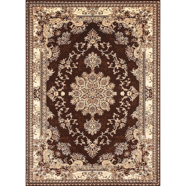 MSRUGS Empire Brown Oval 2 ft. x 3 ft. Polypropylene Area Rug