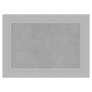 Brushed Sterling Silver 22 in. x 16 in. Framed Magnetic Board