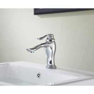 Anfore Single Hole Single-Handle Bathroom Faucet in Polished Chrome
