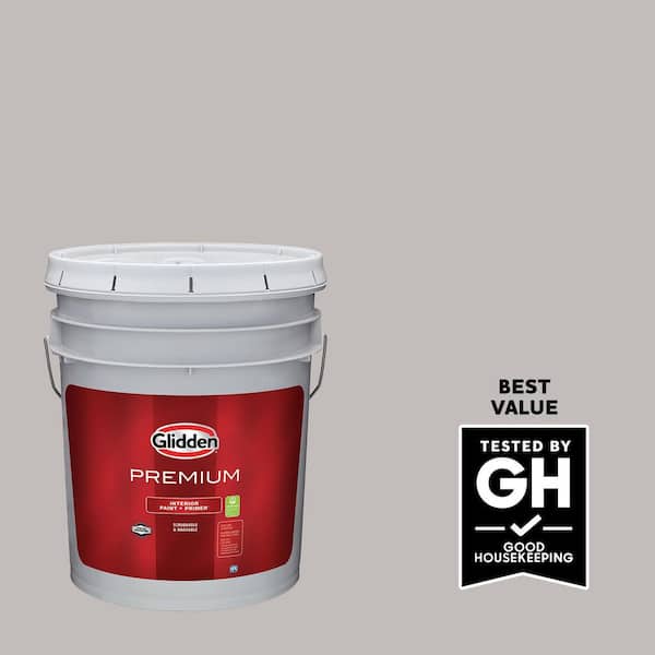Glidden Premium 5 gal. PPG1005-3 Gray Shadows Semi-Gloss Interior Latex Paint
