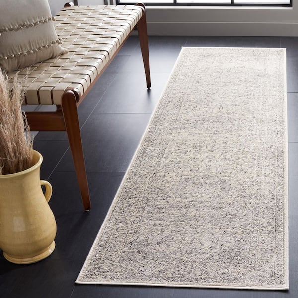 Atlas 2 ft. x 8 ft. Ivory/Beige Traditional Medallion Runner Rug