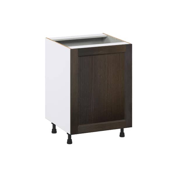 Georgetown 24 in. W x 24 in. D x 34.5 in. H Assembled Triple Trash Can Kitchen Cabinet in Chestnut