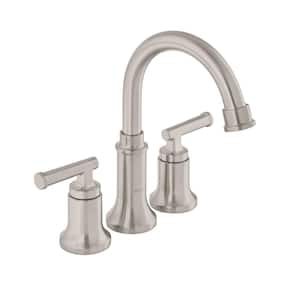 Oswell 8 in. Widespread Double-Handle High-Arc Bathroom Faucet in Brushed Nickel