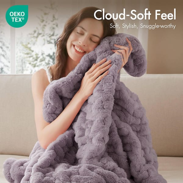 ブランケット 127cm x 152cm Ruched Lavender ブランケット 127cm x 152cm Ruched Lavender Amazon.com